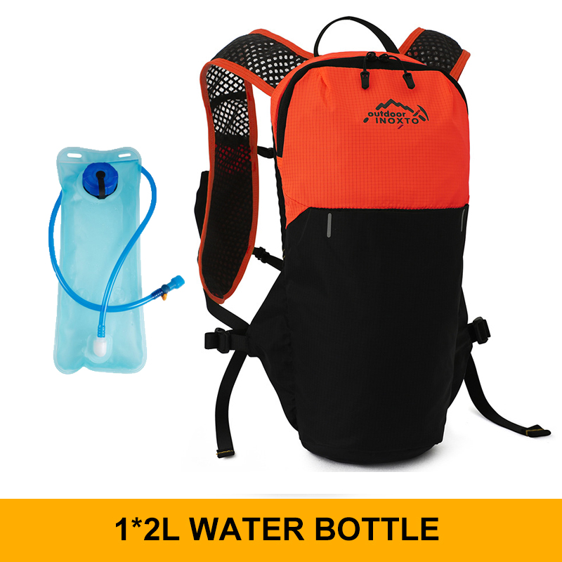 INOXTO Wasserdichter Laufrucksack, 5 l, ultraleichte Trinkweste, Rucksack, wandern- und Fahrradtasche, atmungsaktive Sporttasche, 2 l Wasserbeutel: gelbe farbe