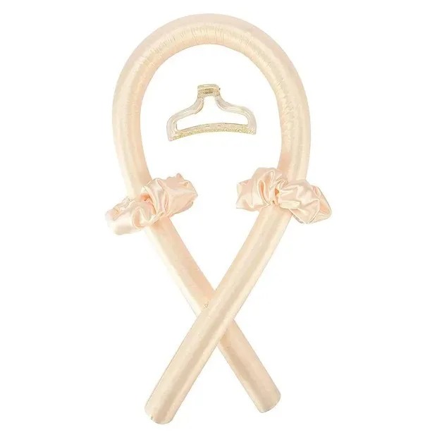 Woman Heatless Curling Rod Heatless Hair Curls Headband Make Hair Soft Shiny Hair Curler Hairdressing Tools Accessories: Ivory