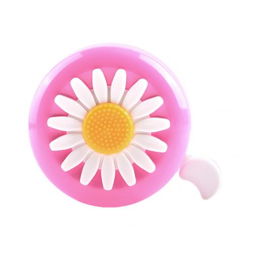 Bike Handlebar Bell Funny Mountain Bike Road Bicycle Marguerite Handlebar Horn Safety Alarm Bell Bike Accessories: Pink White