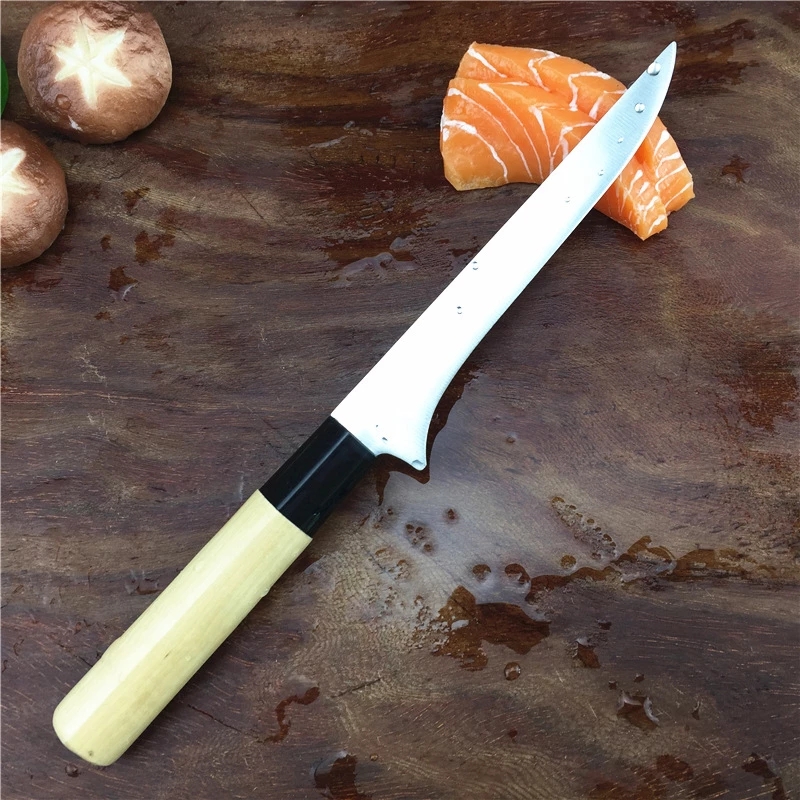 Japanese Sashimi Knife Fish Head Knife Tuna Salmon Slicing Knife Sushi Cuisine Kitchen Knife Boning KnifeForged Kit