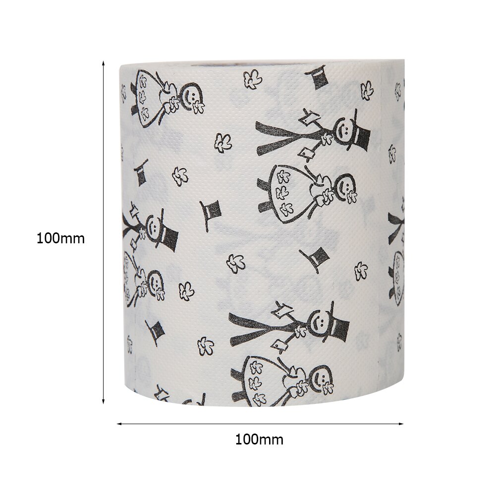 Printing Roll Paper Bath Unique Wedding Toilet High Water Absorption Paper for Household Bedroom WC Tissue Decor