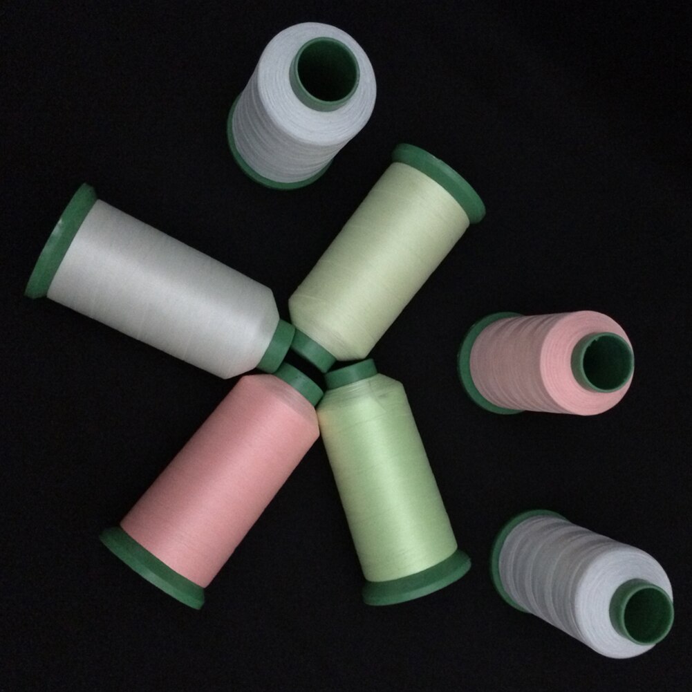 Hilos luminosos que brillan en la oscuridad, hilo de coser bordado a mano, parche para manualidades, suministros de costura para volante
