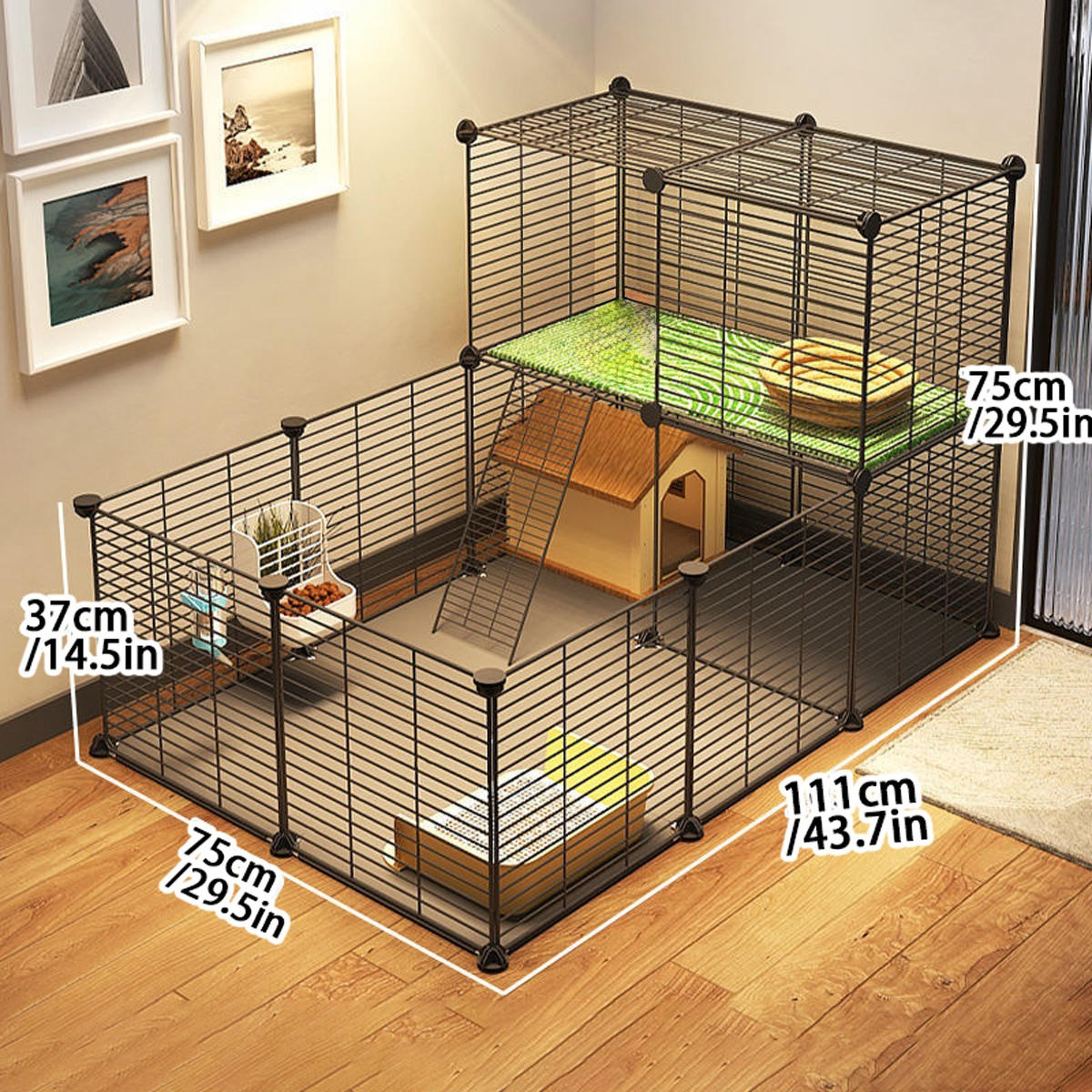 Meerschweinchen, Meerschweinchen, spezieller KäFeige für Kaninchen, Zuchtbox, Haustierzaun für Haustiere, extra großes, kostenloses Luxus-Haustierzubehör