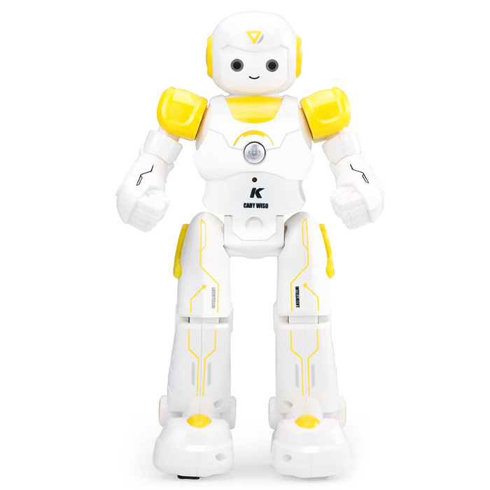 Original JJRC R12 Cady Wiso RC Robot Remote Control ABS Material Smart Robots with LED Lights: Yellow