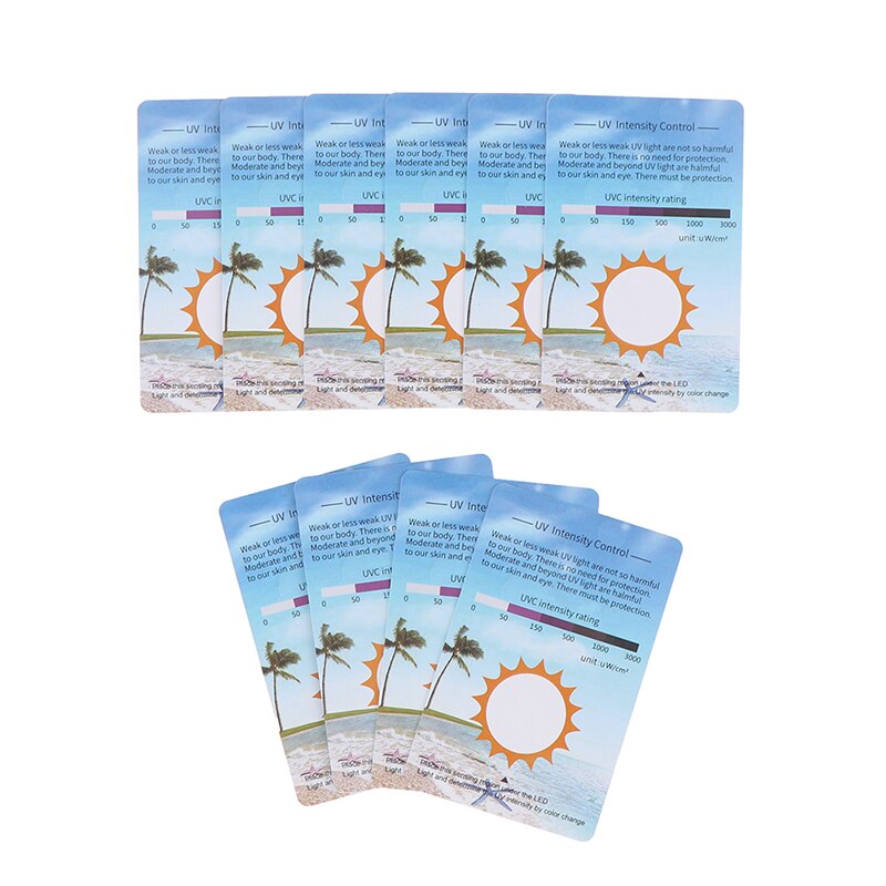 10Pcs/set UVB Test Cards Reptiles Terrarium UV Test Card Life Effective Tests Measurement Analysis Tools