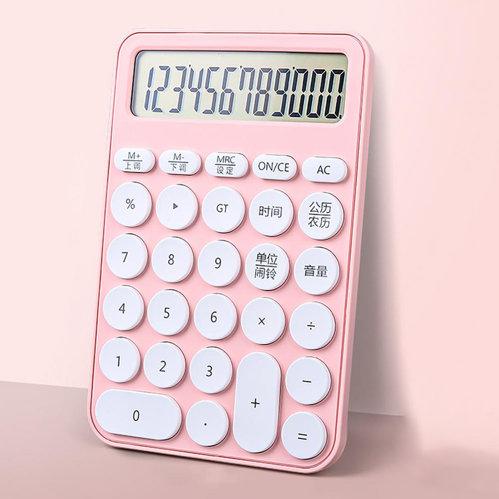 Excellent Electronic Calculator Anti-slip Accurate Calendar Multifunctional Large Screen Desktop Calculator with Alarm