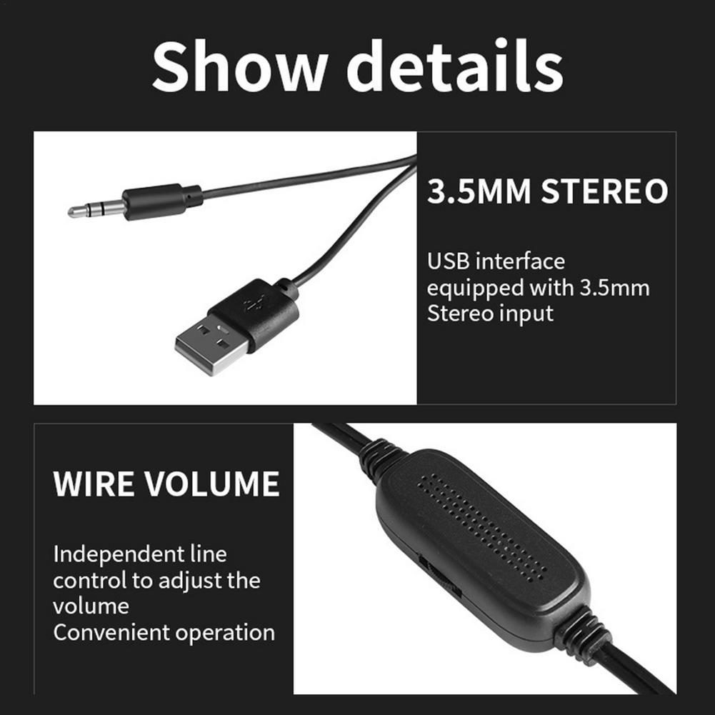 USB Wired Computer Speakers Bass Stereo Music Player Subwoofer Sound Box For Laptop Desktop Audio Speaker Multimedia Loudspeaker