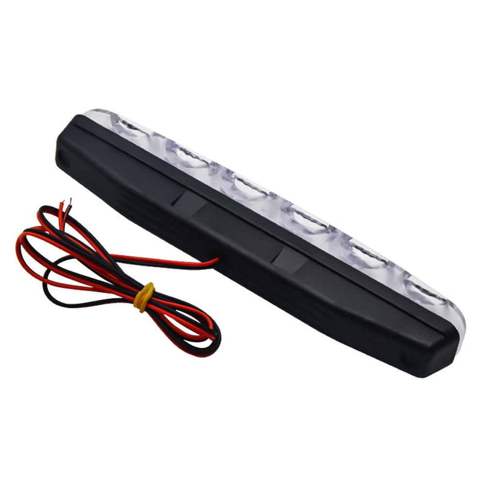 2 uds faro de coche impermeable LED luces de circulación diurna DRL 6 LED DC 12V 6000K fuente de luz de automóvil estilo de coche