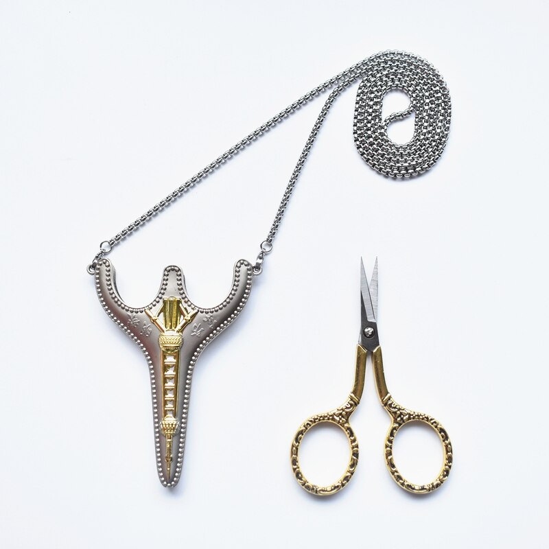 Tijeras Vintage Retro para manualidades, hilo de bordar, tela, punto de cruz, a medida, suministros de costura: Gold Scissor 1