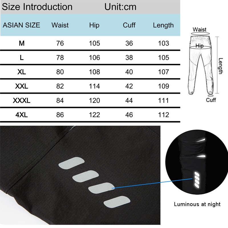 TRVLWEGO-pantalones de ciclismo para hombre, ropa de secado rápido, transpirables, fluorescentes, a prueba de viento, impermeables, para acampar