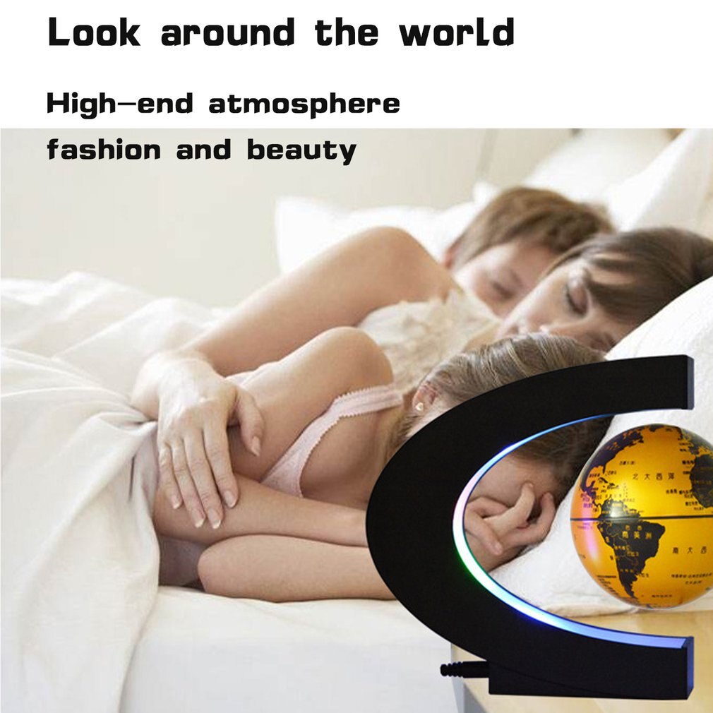 Floating World Map Ball Magnetic Levitation Globe Lamp Cool Office Home Decoration Terrestrial Globe Lamp