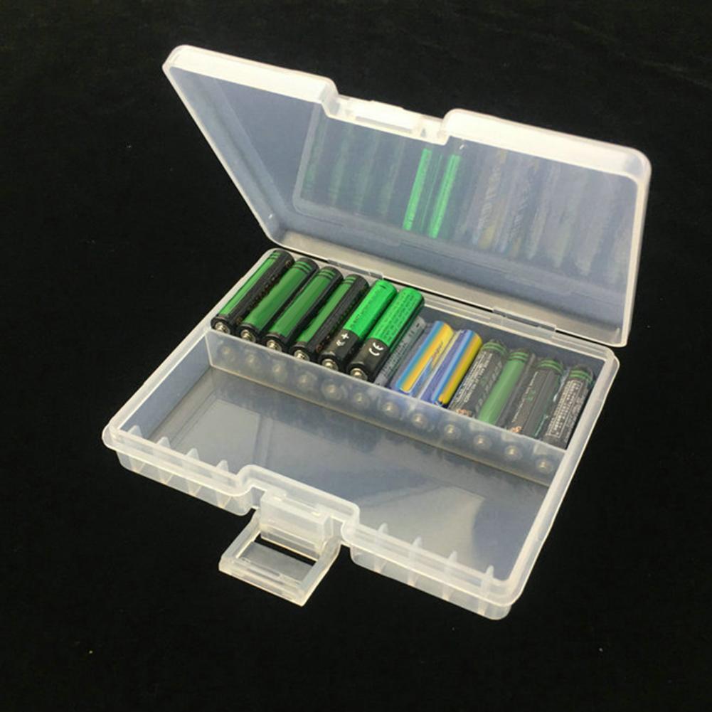 Battery Storage Container Useful 48Pcs AA AAA Cell Batteries Box Holder Case Lightweight Battery Storage Box