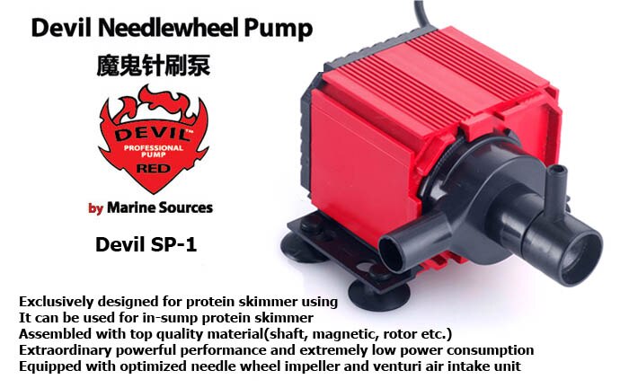 marine source Red Devil SP1 SP-1 SP2 SP-2 SP3 /SP-3 needle wheel rotor pump, dedign for Protein Skimmer
