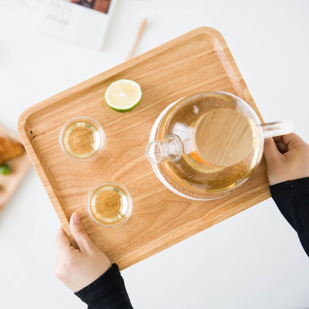 Solid Wood Rectangular Tray Bread Tray Fruit Tray