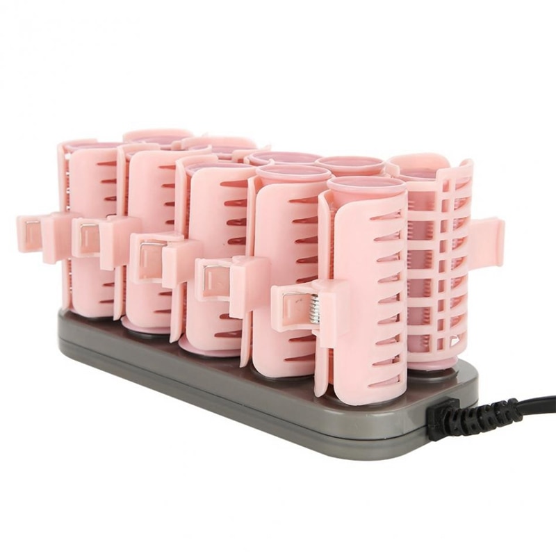 Us plug 10 stuks/set haarrollers elektrische buisverwarmde roller haar styling sticks tools massage rollers krultangen accessoires