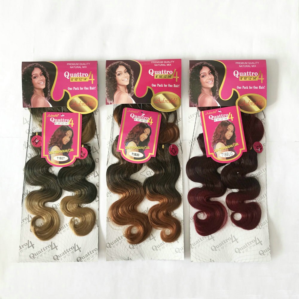 Urocze zestawy syntetyczne/indyjskie loki 4 szt. Zestaw/8-14 cali naturalny splot wyróżnij kolor afryki afro przedłużanie włosów: MT1B30
