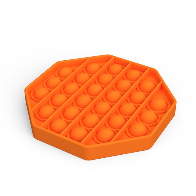 Push-Pops Blase Sensorischen Spielzeug Autismus Bedürfnisse Squishy Stressabbau Spielzeug Erwachsenen Kind Lustige Anti-stress Öffnet Es Zappeln reliver Stress: Orange-Octagon