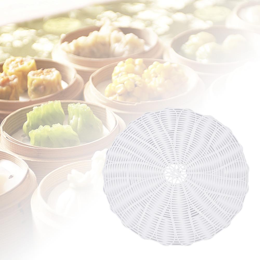 26-48cm Steamer Mat Silicone Grid Rattan Pad Reusable Non-stick Kitchen Cooking Steam Mat For Cooker Stuffed Bun Kitchen Tool
