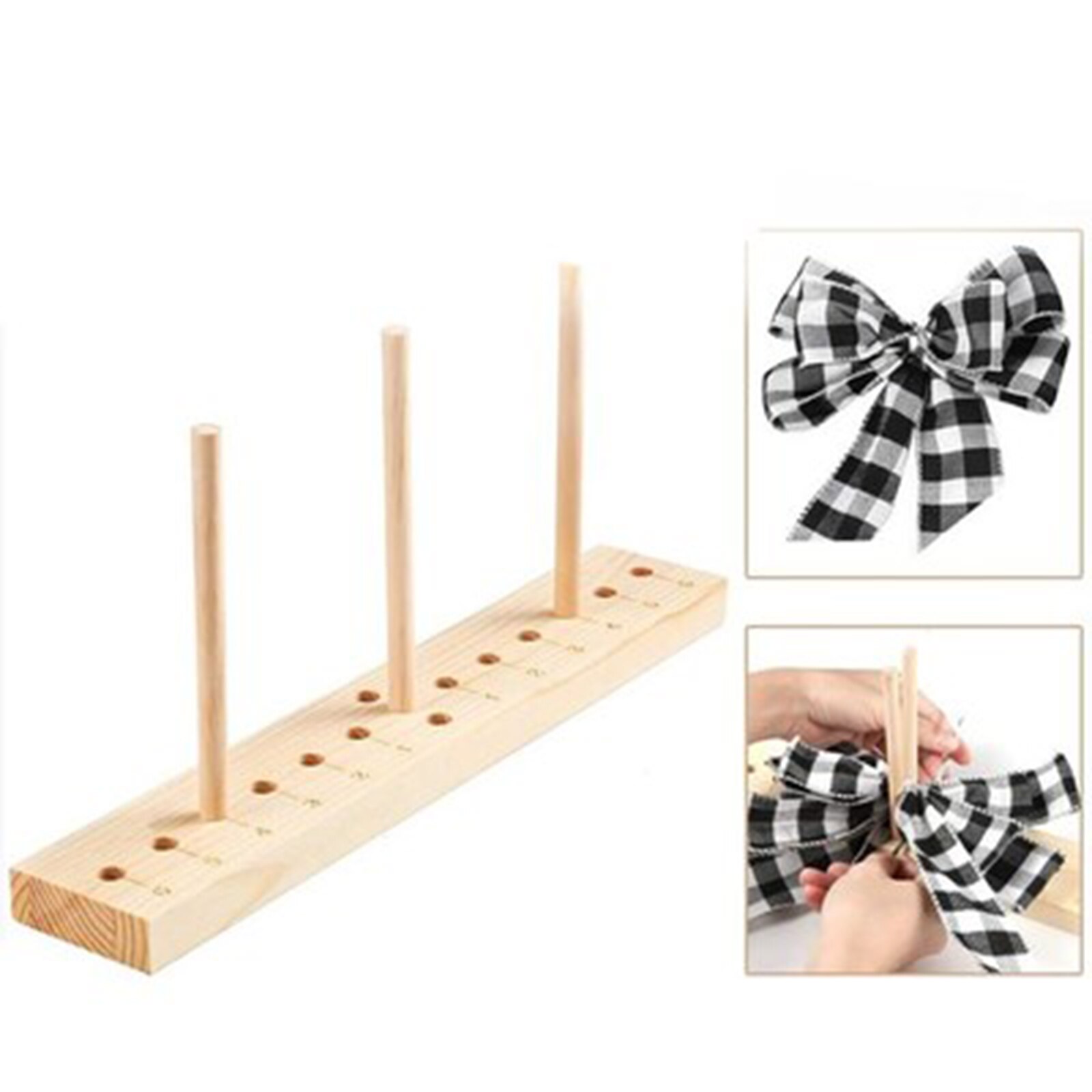 Solid Wood Bow Maker Handmade Bowing Making Tool DIY Craft For Party Decorations Ribbon Bows Lightweight Making Tools