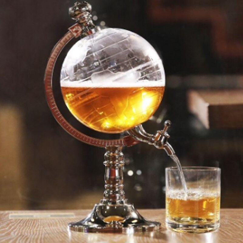 1.5L Whisky Karaf Set Globe Dispenser Glas Drank Wijn Dranken Sappen Dispenser Western Restaurant Bar Glas Cup Gereedschappen