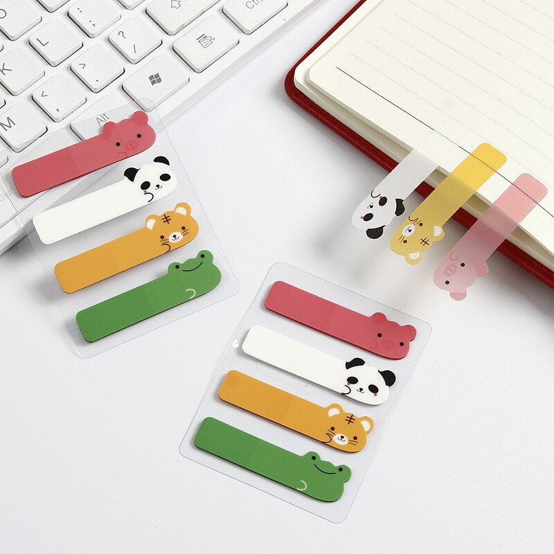 2 * 80 Pcs Small Animal Pet Post It Note Combination Set Self Adhesive Index Label Stickers School Office Supplies