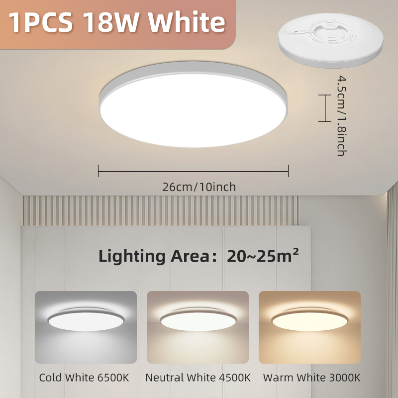 LED Plafondlamp LED-paneel Verlichtingsarmaturen 220V Woonkamer Slaapkamer verlichting 18W 30W 40W Wit plafondverlichting Binnenlampen: changeable / 1w