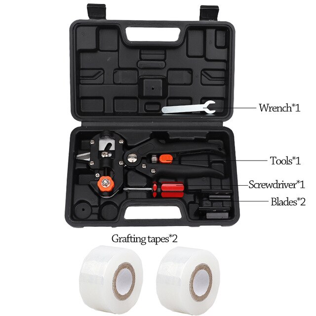 Garden Grafting Pruner Grafting Set Kit Farming Fruit Tree Pruning Shears Scissor Vaccination Plant Fruit Tree Cutting Machin: BK02BO