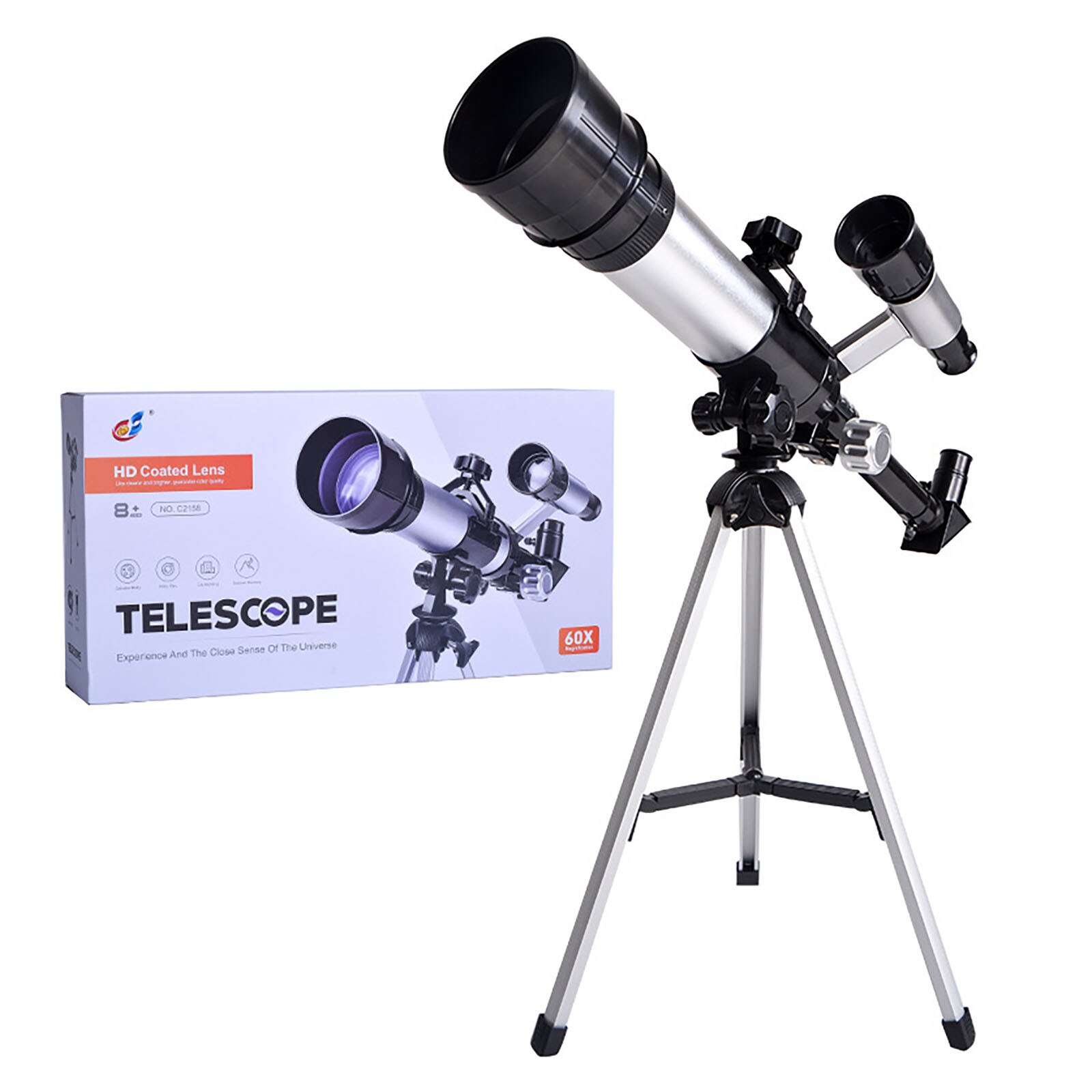 Astronomische Telescoop, Groothoek Krachtige Zoom Telescoop, Statief, Telescoop Voor Kinderen, Jaar # Sw: Default Title