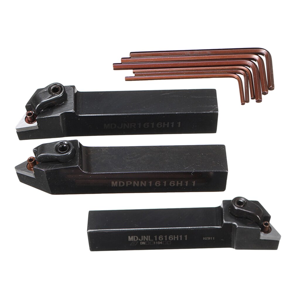 Metal Practical Boring Bar Turning Cut-Off Tools And 6pcs L-Shape Wrench Set