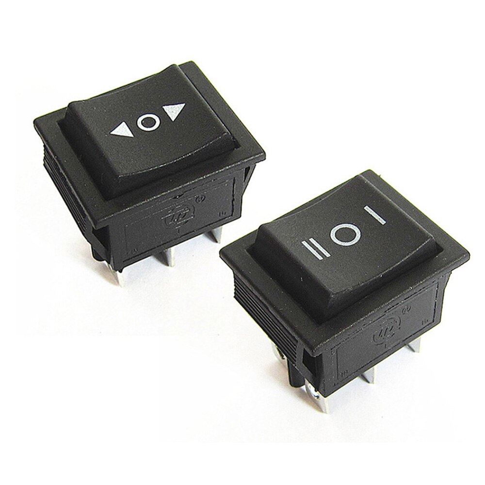 4PCS 2 Way Self Reset Toggle Switch 2/3 Positions Copper 6 Feet Power Boat Rocker Switch Panel 31x25mm KCD4 16A 250V ~20A 125V: Mixed