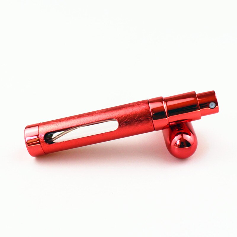 12 stuks/partij aluminium glazen fles met dop, 12ml metalen navulbare parfumverstuivers, draagbare spray, lege geurverstuivers: Rood