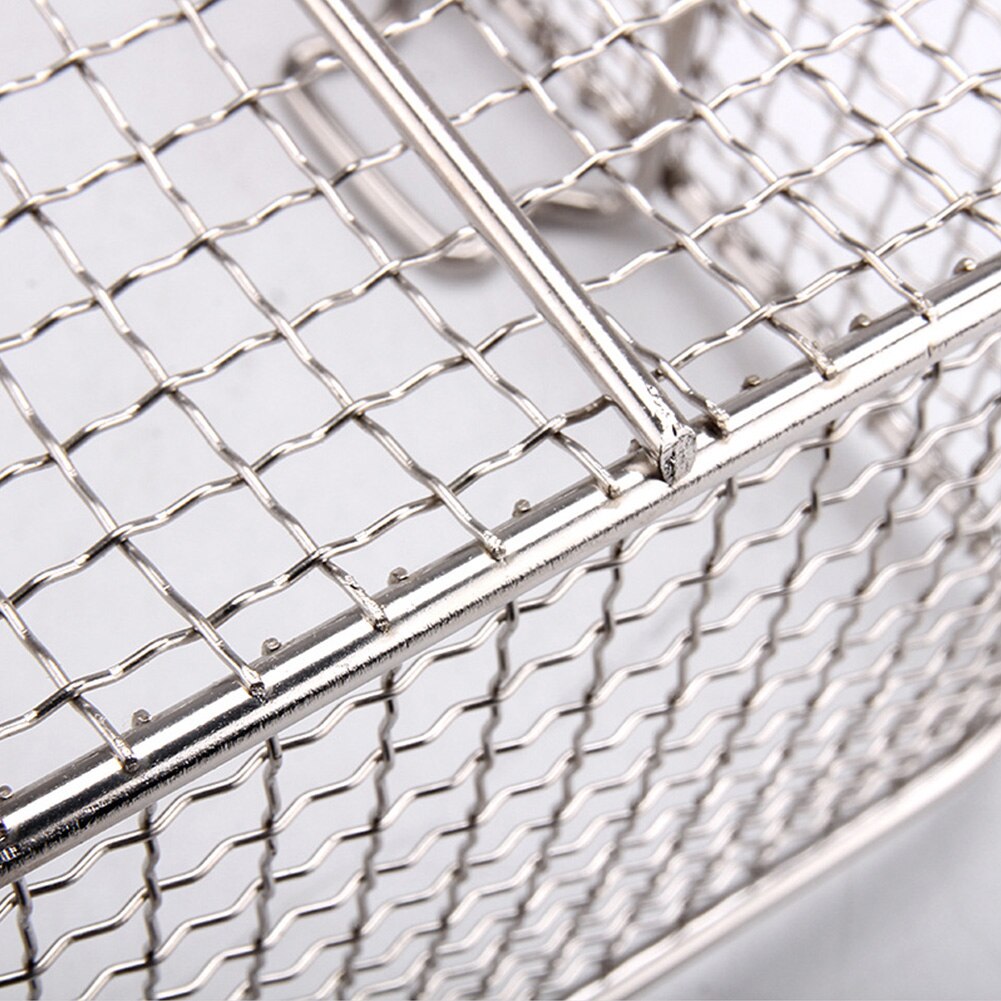 Stainless Steel Frying Basket Detachable Plastic Handle Fryer Kitchen Tool Fry Basket Strainer Stainless Steel