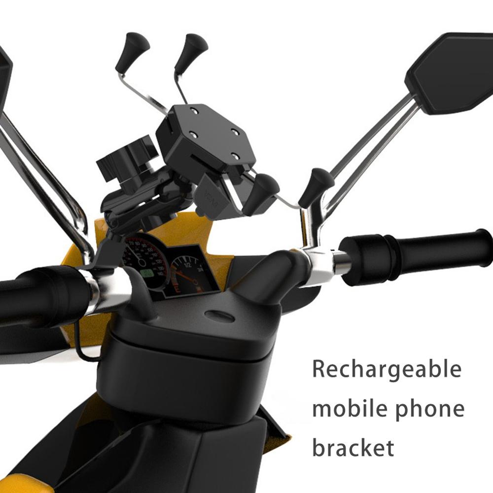 Motorcykel scooter x-type oplader mobiltelefon holder beslag usb billadning