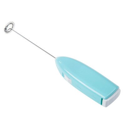 1pc Milch Trinken Kaffee Schneebesen Rührgerät Metall Elektrische Schneebesen Edelstahl-düse Schäumer Mini Griff Rührer Praktische Küche Kochen Werkzeug: Blau