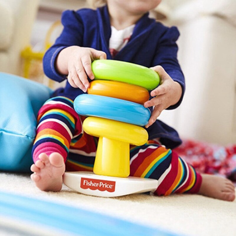 Babyspielzeug 6 monate 12 regenbogen-stapelringe, spielzeug zur frühkindlichen entwicklung für babys und kleinkinder, spielzeug für jungen