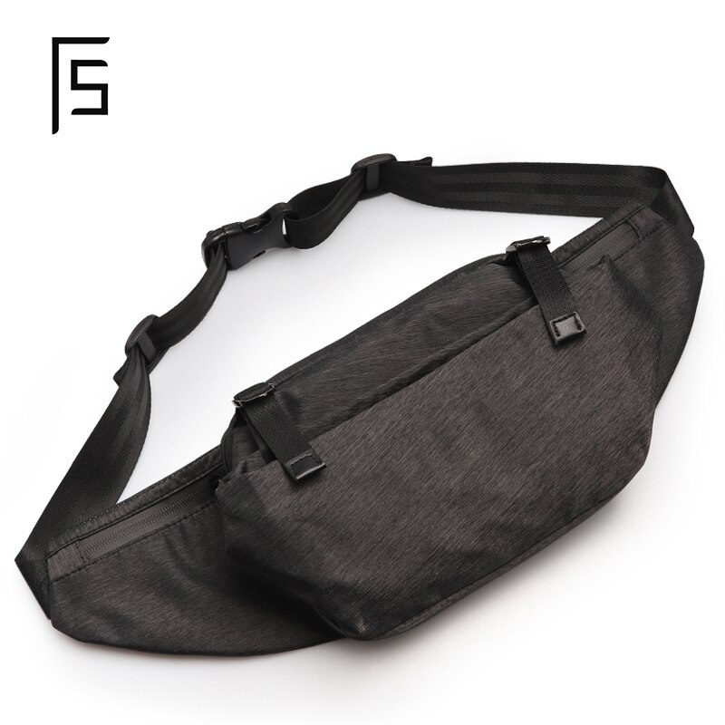 FYUZE Neue Taschen für Männer Pack Männlichen Schulter Tasche Taille Taschen Wasserdicht Anti Diebstahl Brust umhängetaschen: Schwarz