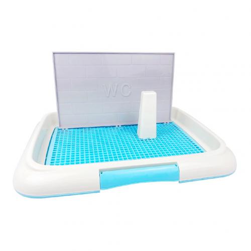 Pet Litter Box Column Mesh Indoor Dog Toilet Training Tray Cleaning Accessories: Blue