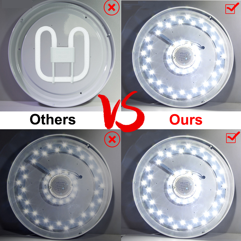 Módulo LED de 220V, Panel LED de anillo, 12W, 15W, 18W, 24W, 30W, 36W, 40W, 50W, Kit de luz LED de repuesto para luces de ventilador de techo