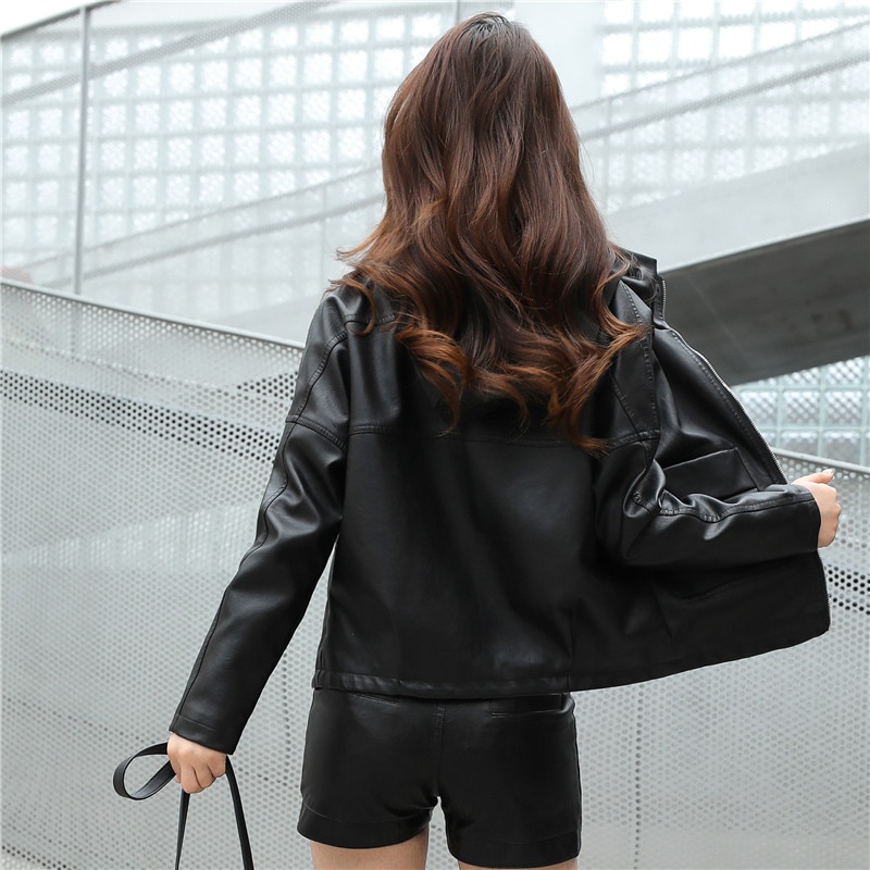 Aelegantmis Brand Hooded Jas Vrouwen Klassieke Faux Leren Jas Dames Hoodies Casual Losse Jas Plus Size