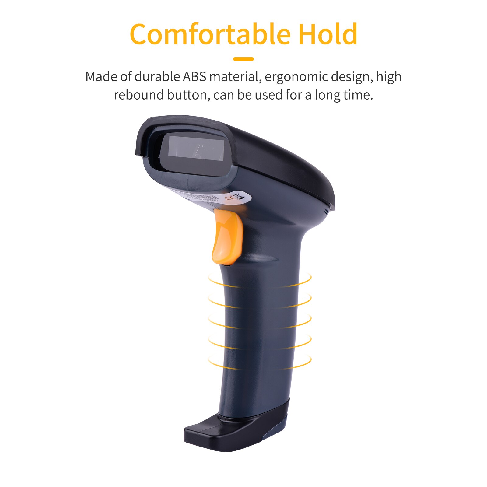 Aibecy Handheld 1D Barcode Scanner USB Wired Bar Code Reader Manual Trigger/Auto Continuous Scanning Support Paper Code