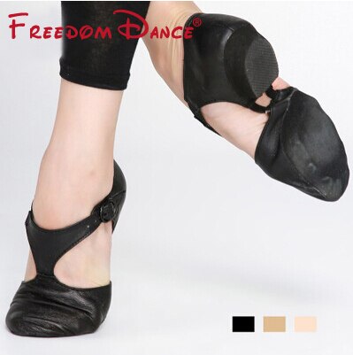 Kleine Kinderen Meisjes Kinderen Ballet Jazz Dansschoenen Stretch Natuurlijke Leer Dans Sandalen Cool Sneakers Gymnastiek Schoen EU23-EU33