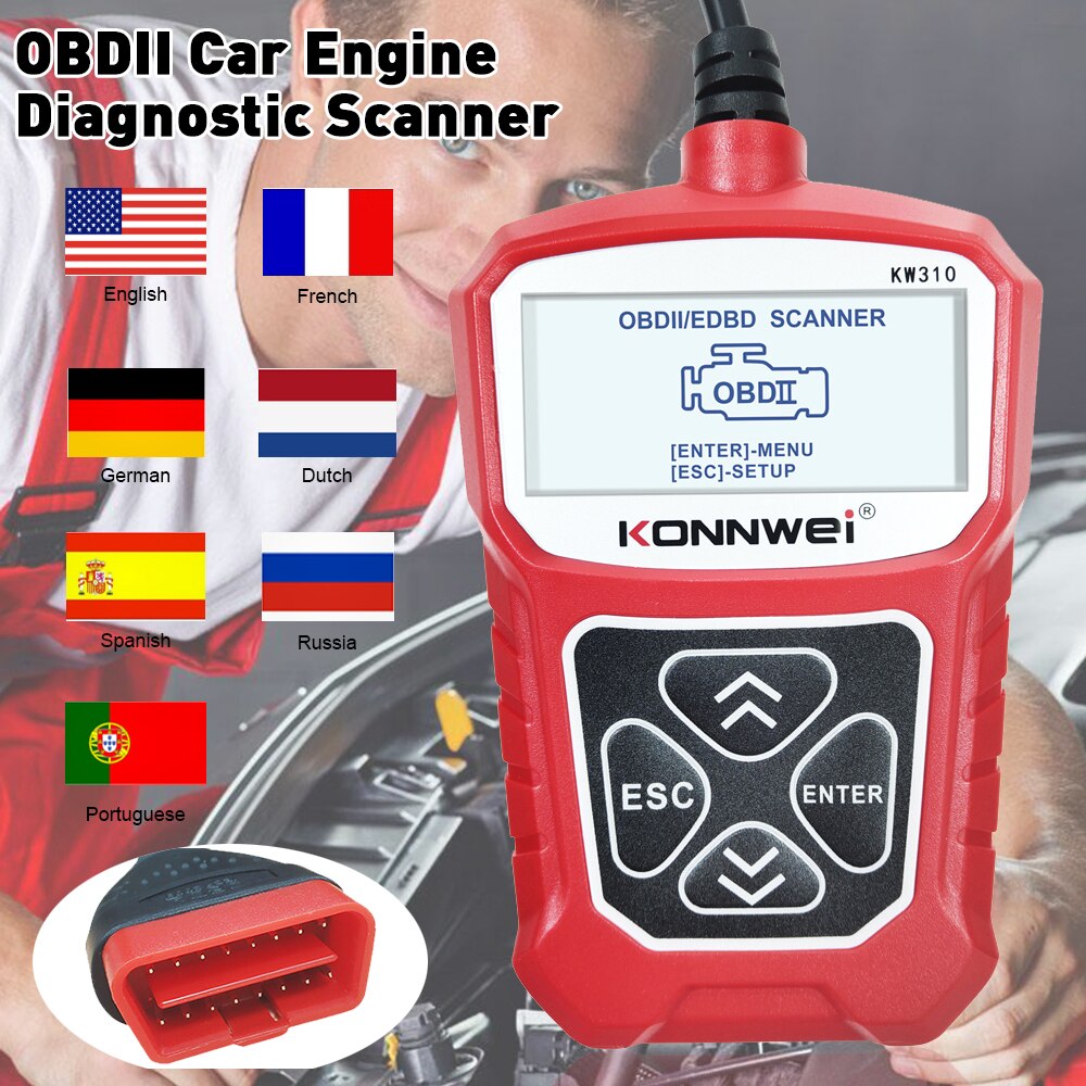 KONNWEI KW310 OBD2 Scanner Auto Code Reader OBD II Car Diagnostic Scanner