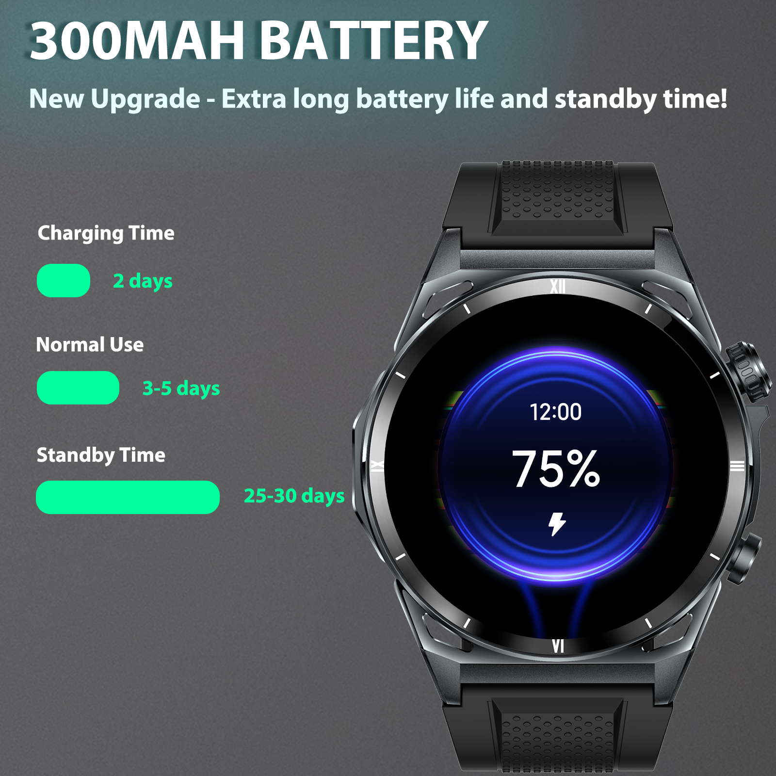 EIGIIS nowy inteligentny zegarek KE6 1.43 "wyświetlacz AMOLED mężczyźni czarny zegarek sportowy seria KE Bluetooth monitor zdrowia połączeń IP68 wodoodporny