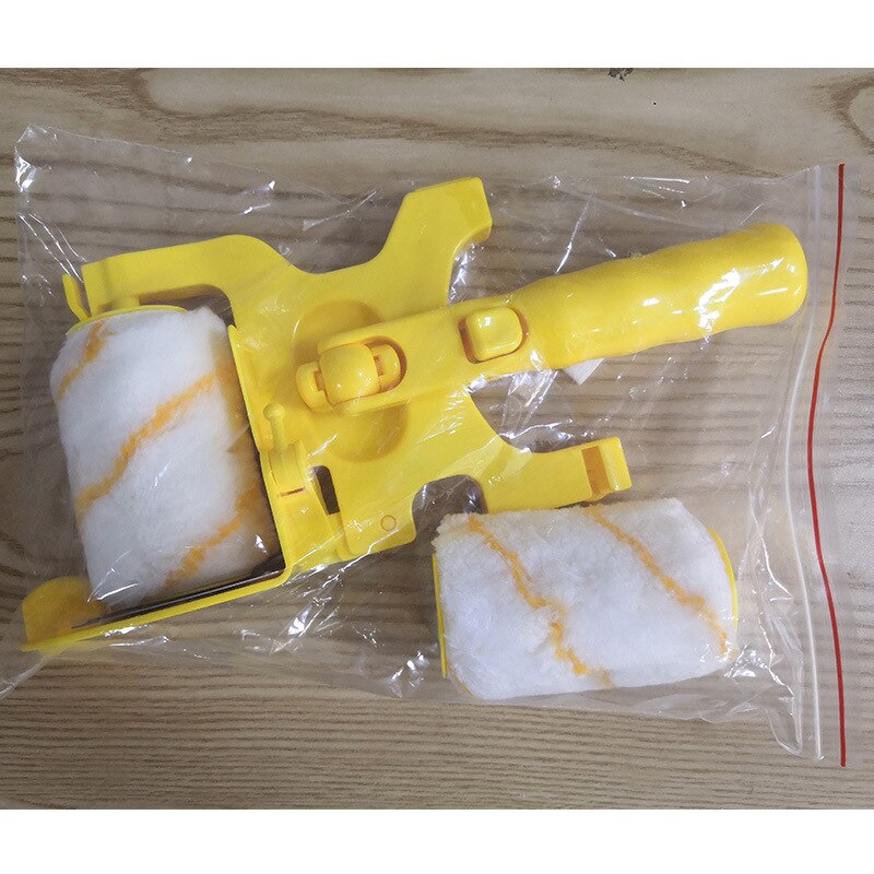 Pole Mountable Paint Edger with Roller and Adjustable Brush, Handheld Paint Edger,Wall Brushing Tool