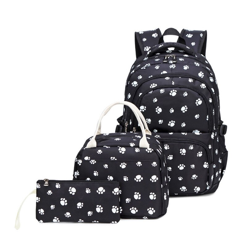 arrived 3 pcs/set school backpack for teen girls cartoon printing children school bags Laptop backpack Travel Bags mochila