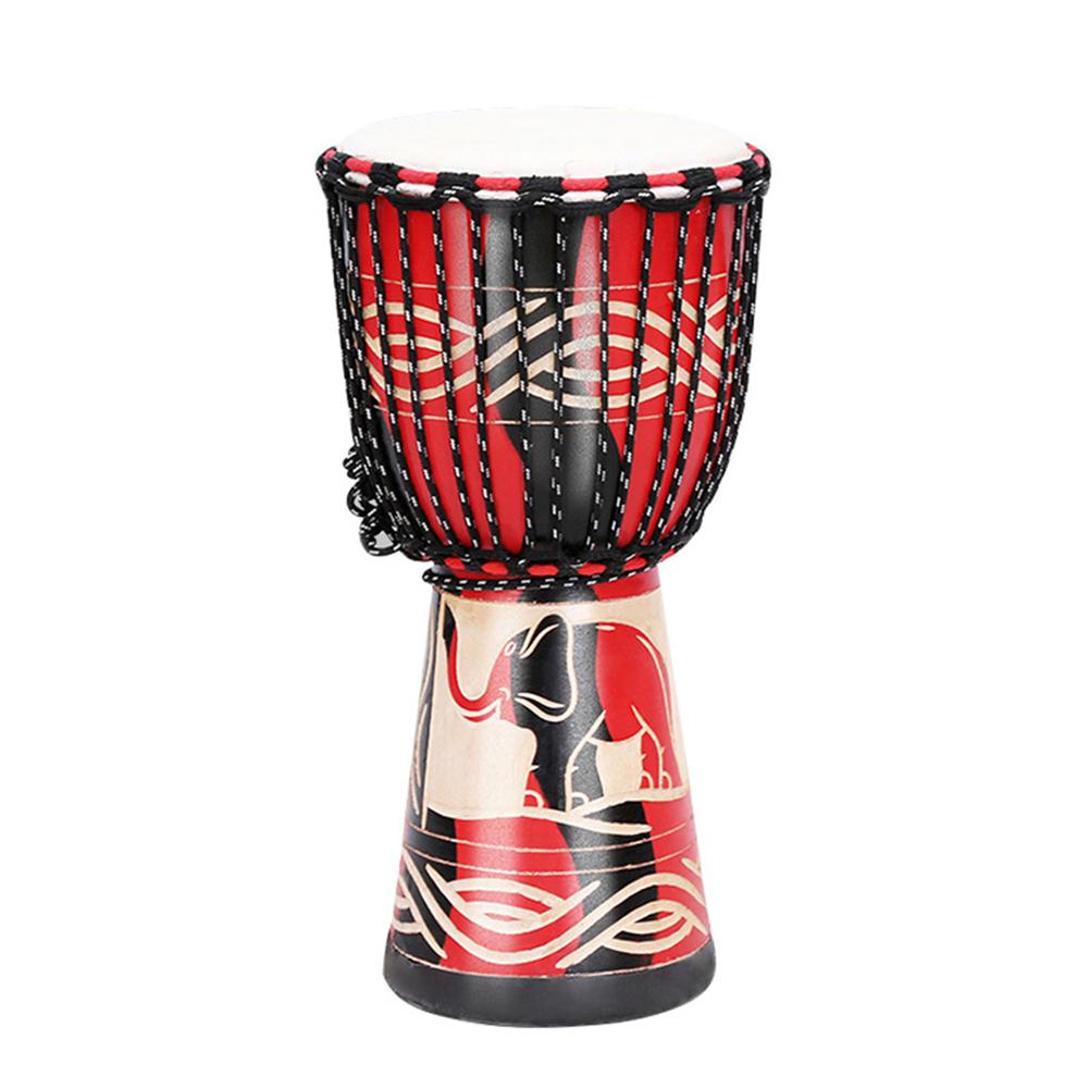 8 Inch Mooie Afrikaanse Djembe Trommel Kleurrijke Doek Art Vat Skin Voor Kinderen Handtrommel Muziek Muziekinstrument: 4