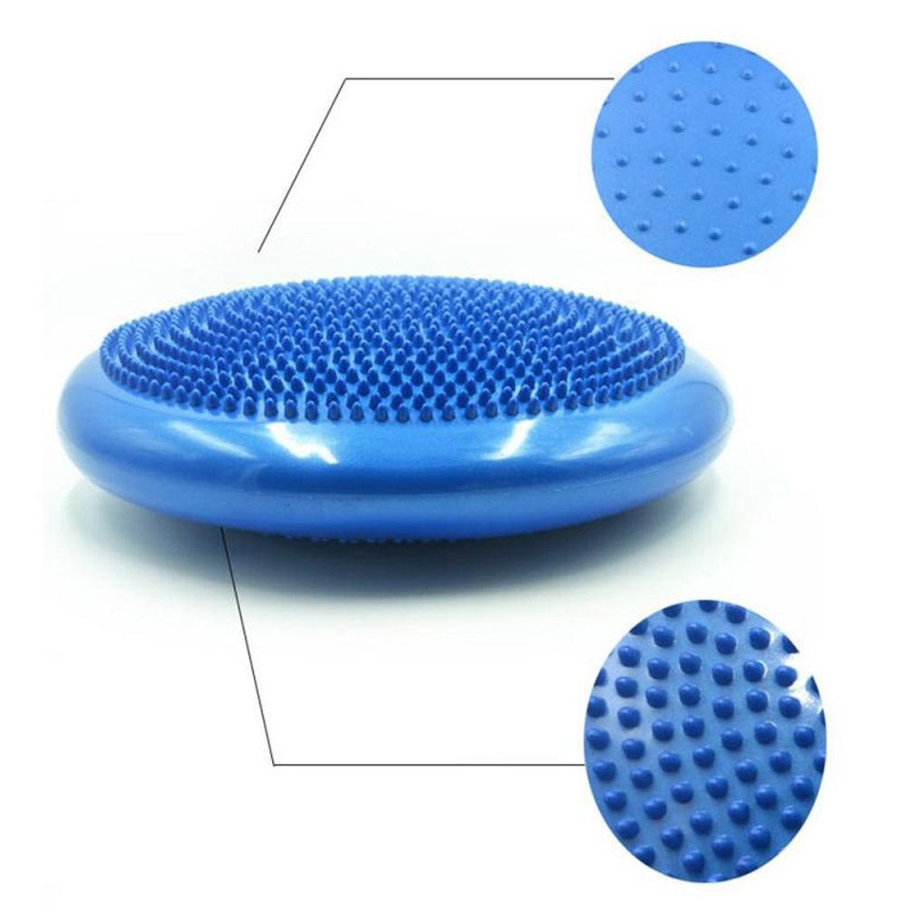 33cm duurzame opblaasbare yoga massage bal pad universele sport sportschool fitness yoga wiebel stabiliteit balans schijf kussen gratis pomp