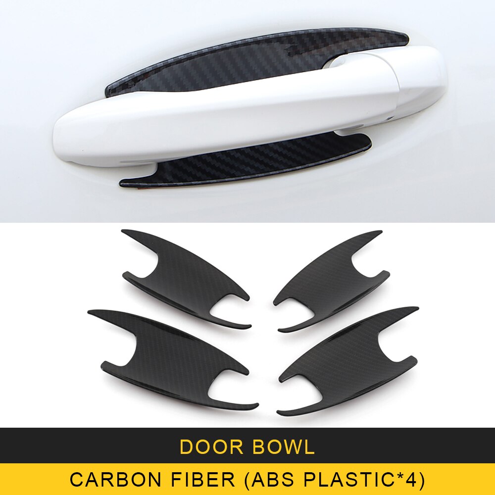 CarManGo Car Accessories Door Handle Gate Bowl Cover Trim Frame Sticker Decoration for Mercedes-Benz A-Class W177 V177: Carbon Fiber
