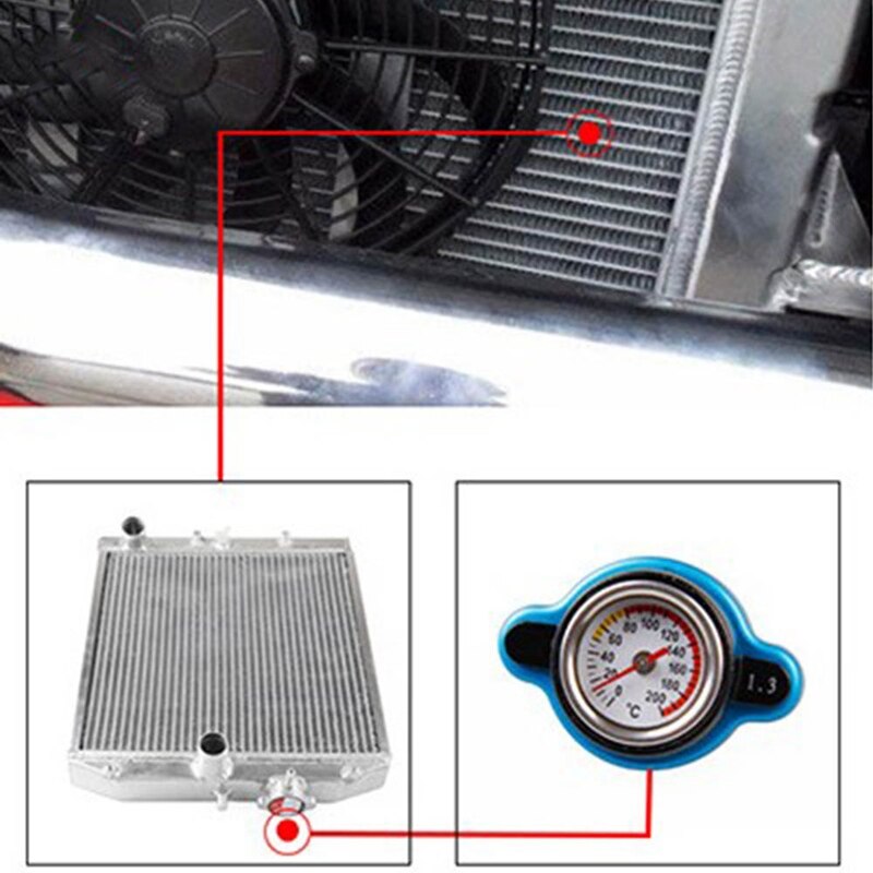 Thermo korek chłodnicy pokrywa zbiornika samochodów stylizacja motocykli D1 specyfikacja miernik temperatury wody z narzędzie bezpieczne 0.9 bar/ 1.1 bar/1.3 bar