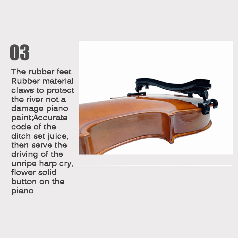 Verstelbare Viool Plastic Schoudersteun voor 3/4 4/4 Fiddle Viool violino Muziekinstrument Onderdelen Accessoires